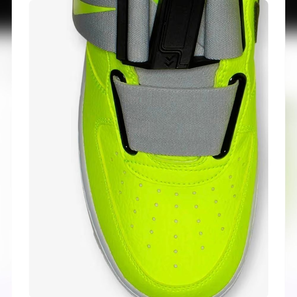 Nike Air Force 1 Utility Youth 6 Neon Yellow - Picture 4 of 12